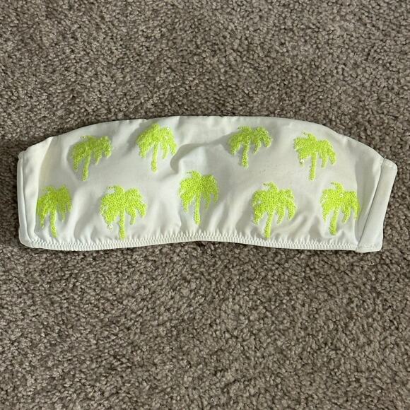 Victoria’s Secret Sequin Palm Tree Bandeau Bikini Top - Picture 1 of 11